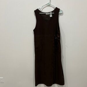 Vintage White Stag Rich Brown Midi Dress